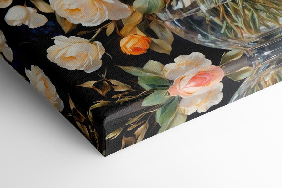 Peinture de fleurs dans un vase