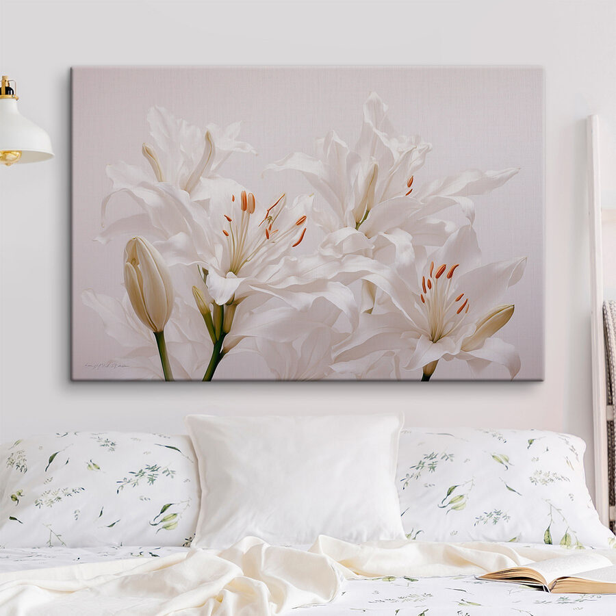 Groupe de fleurs blanches