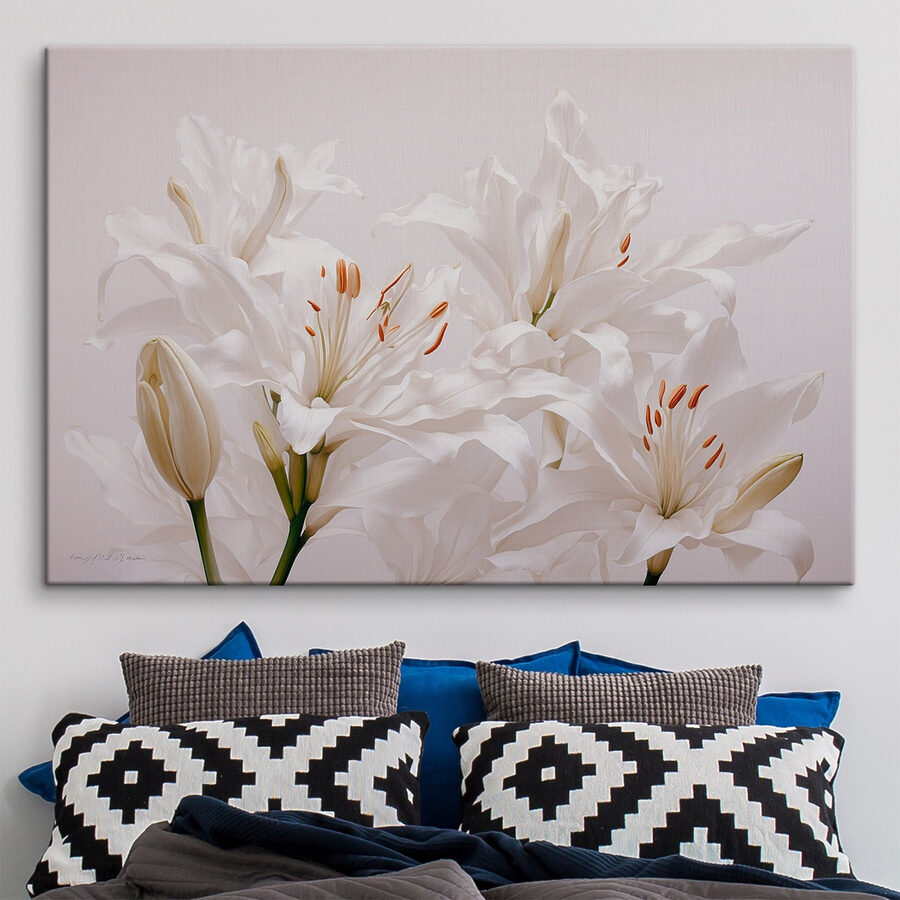 Groupe de fleurs blanches
