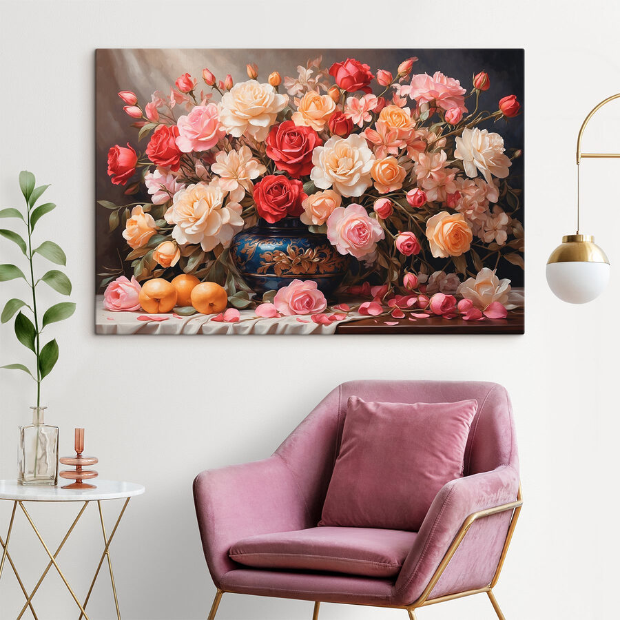 Vase de fleurs et de fruits Vase de fleurs et de fruits
