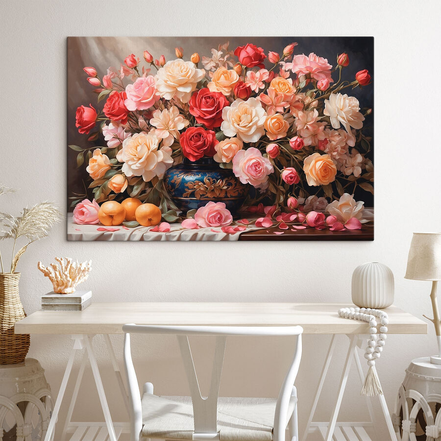 Vase de fleurs et de fruits Vase de fleurs et de fruits