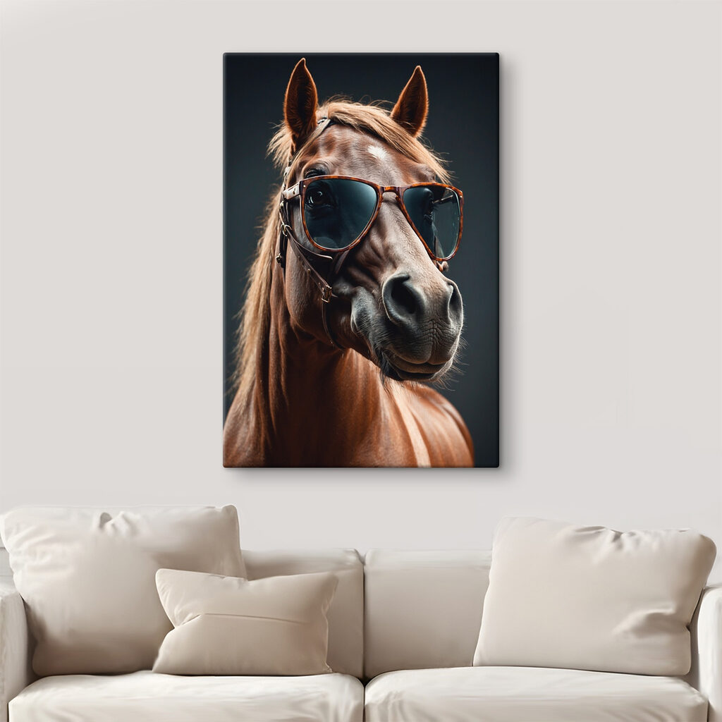 Horse wearing sunglasses Horse wearing sunglasses