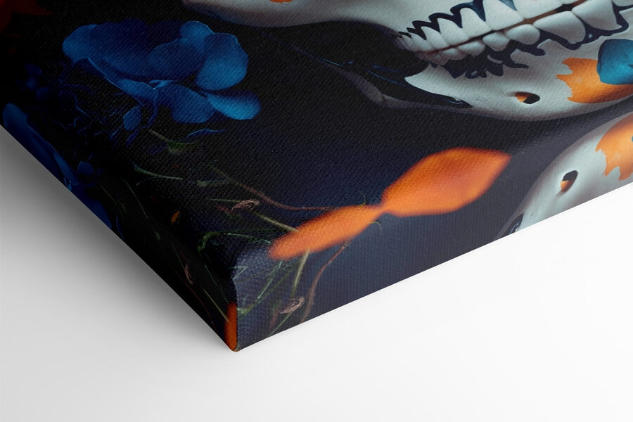 Tableaux Crâne avec des fleurs autour – Image 10