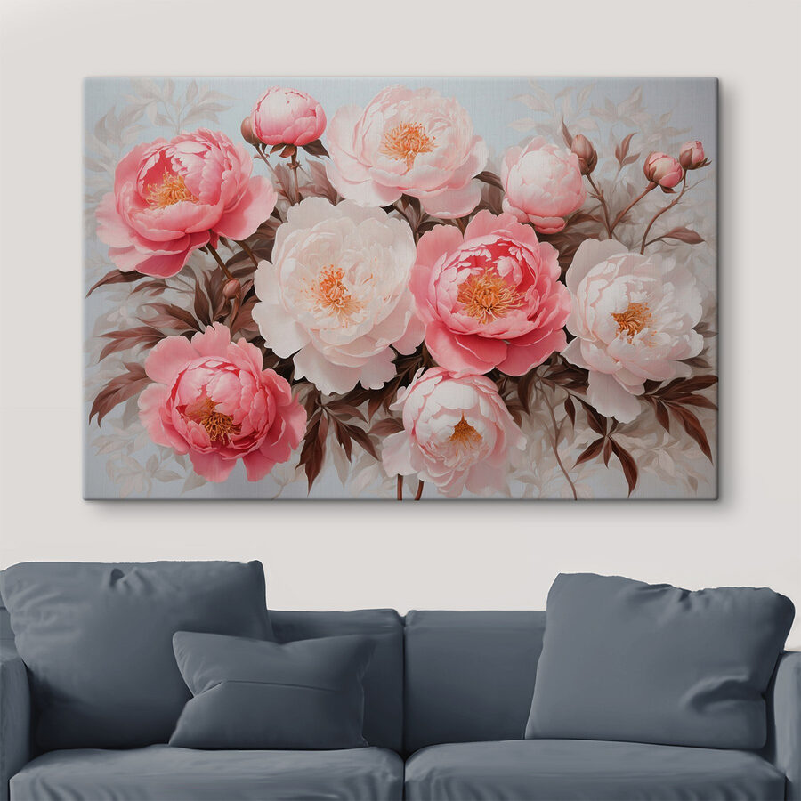 Groupe de fleurs roses et blanches