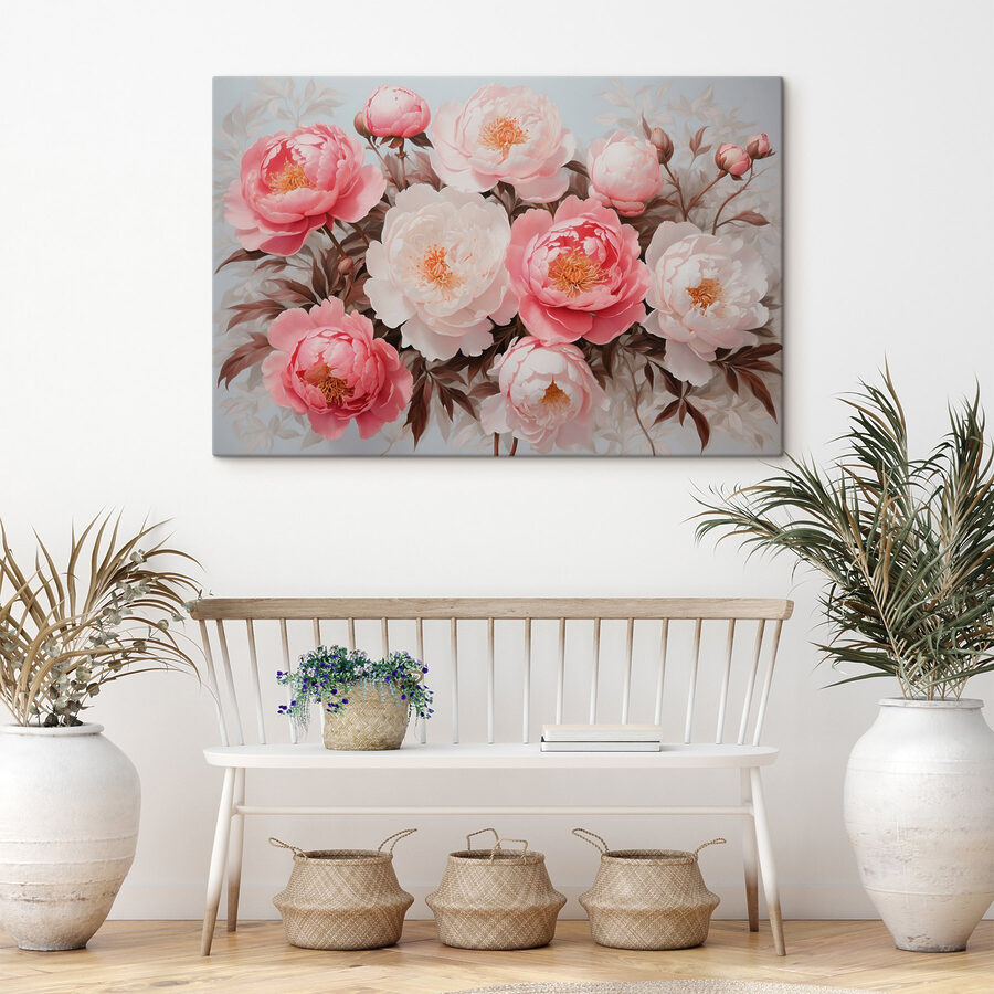 Groupe de fleurs roses et blanches
