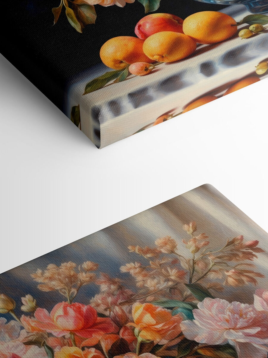 Peinture de fleurs dans un vase en verre