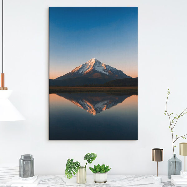 Mountain with a lake and grass Mountain with a lake and grass