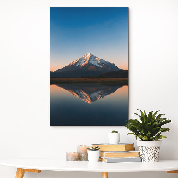 Mountain with a lake and grass Mountain with a lake and grass