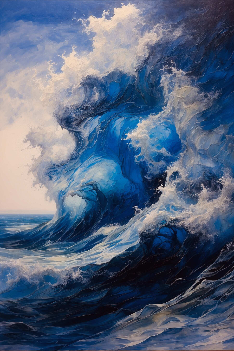 Grande vague dans l'océan
