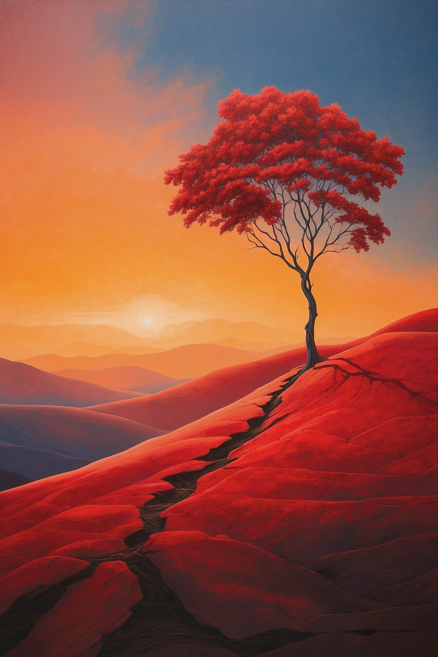 Arbre sur une colline