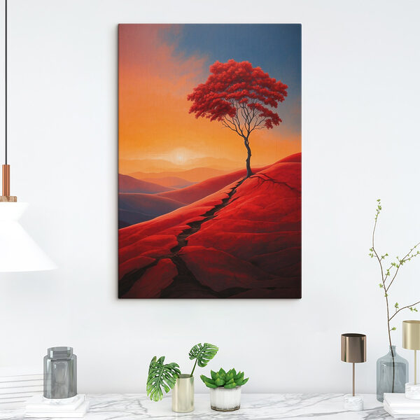 Arbre sur une colline Arbre sur une colline