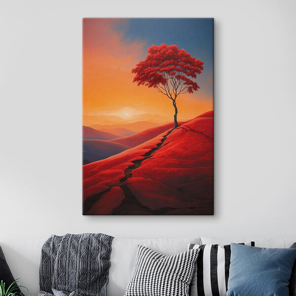 Arbre sur une colline Arbre sur une colline