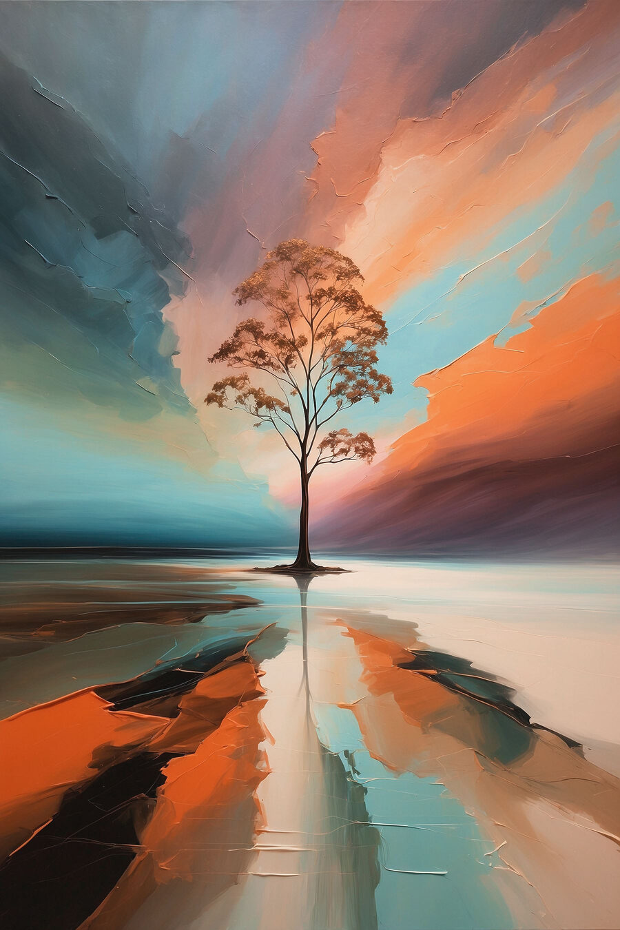 Arbre au milieu d'un lac Arbre au milieu d'un lac