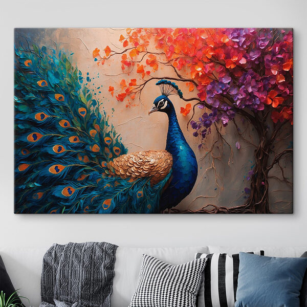 Peinture d'un paon Peinture d'un paon