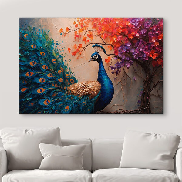 Peinture d'un paon Peinture d'un paon