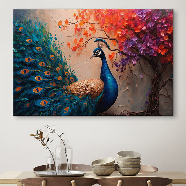Peinture d'un paon Peinture d'un paon