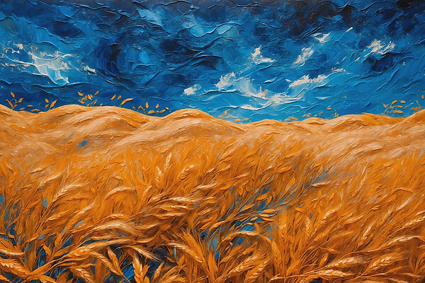 Peinture d'un champ de blé Peinture d'un champ de blé