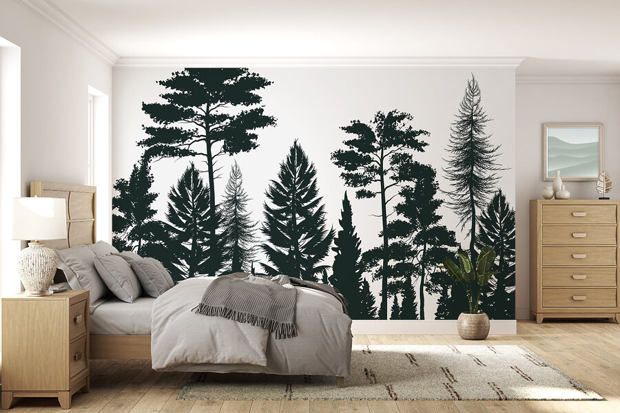 Groupe d'arbres dans une forêt