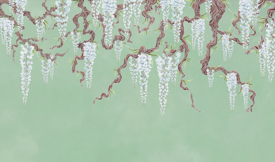 Peinture de fleurs blanches sur un arbre Peinture de fleurs blanches sur un arbre