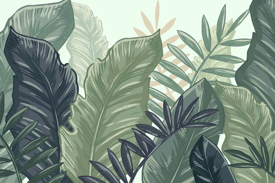 Les feuilles luxuriantes créent une toile de fond paisible