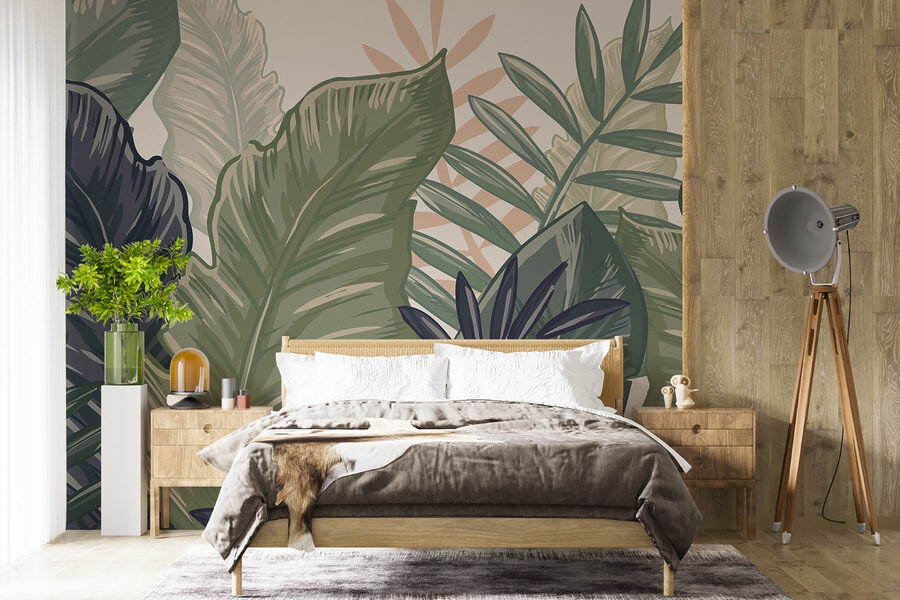 Feuillage luxuriant dans des tons apaisants