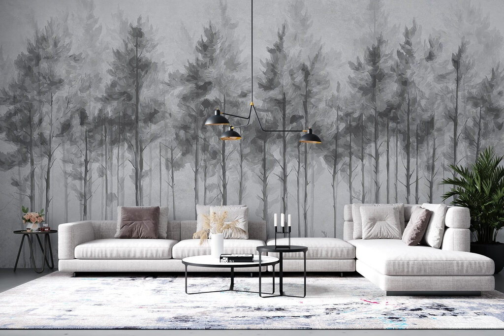 Group of trees in a forest