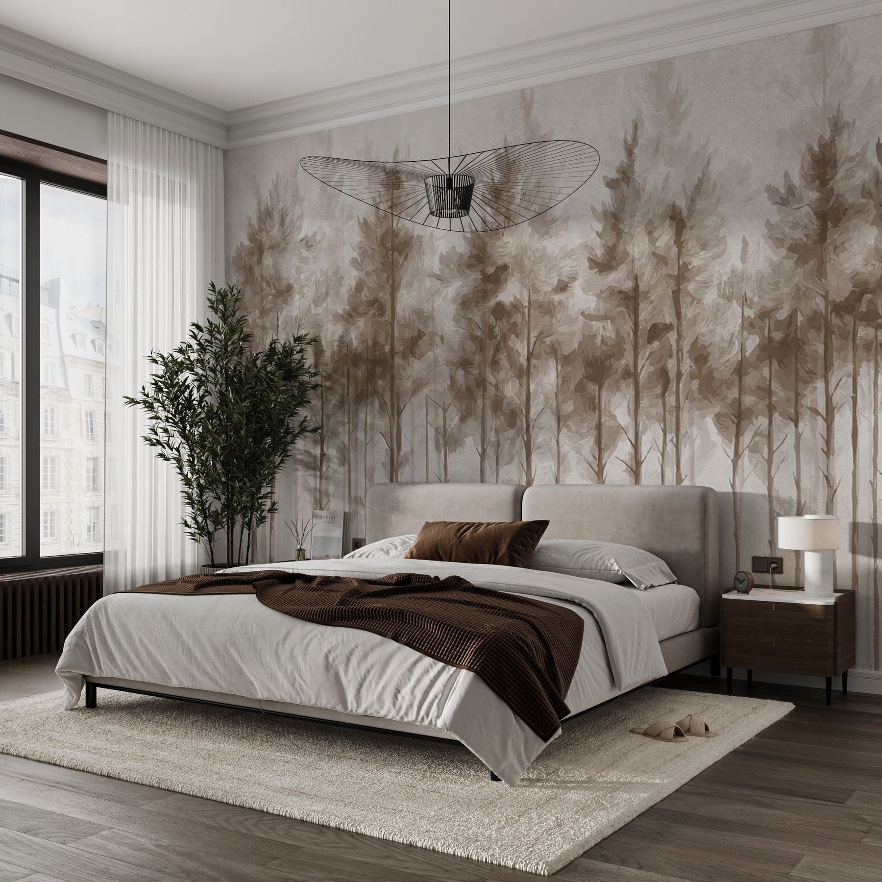 Group of trees in a forest Group of trees in a forest