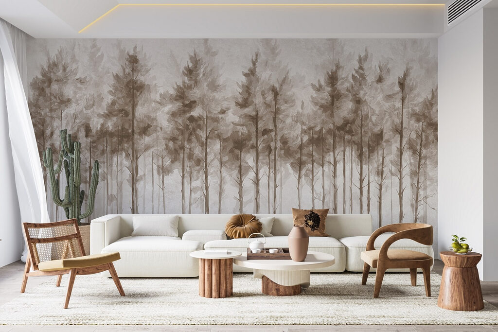 Group of trees in a forest Group of trees in a forest