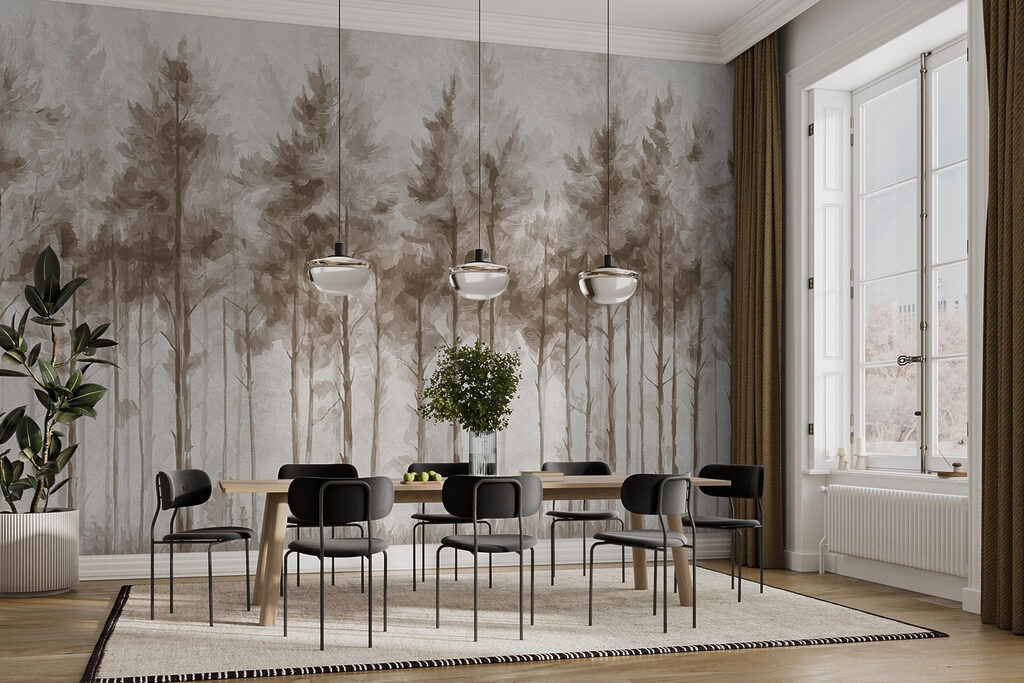 Group of trees in a forest Group of trees in a forest