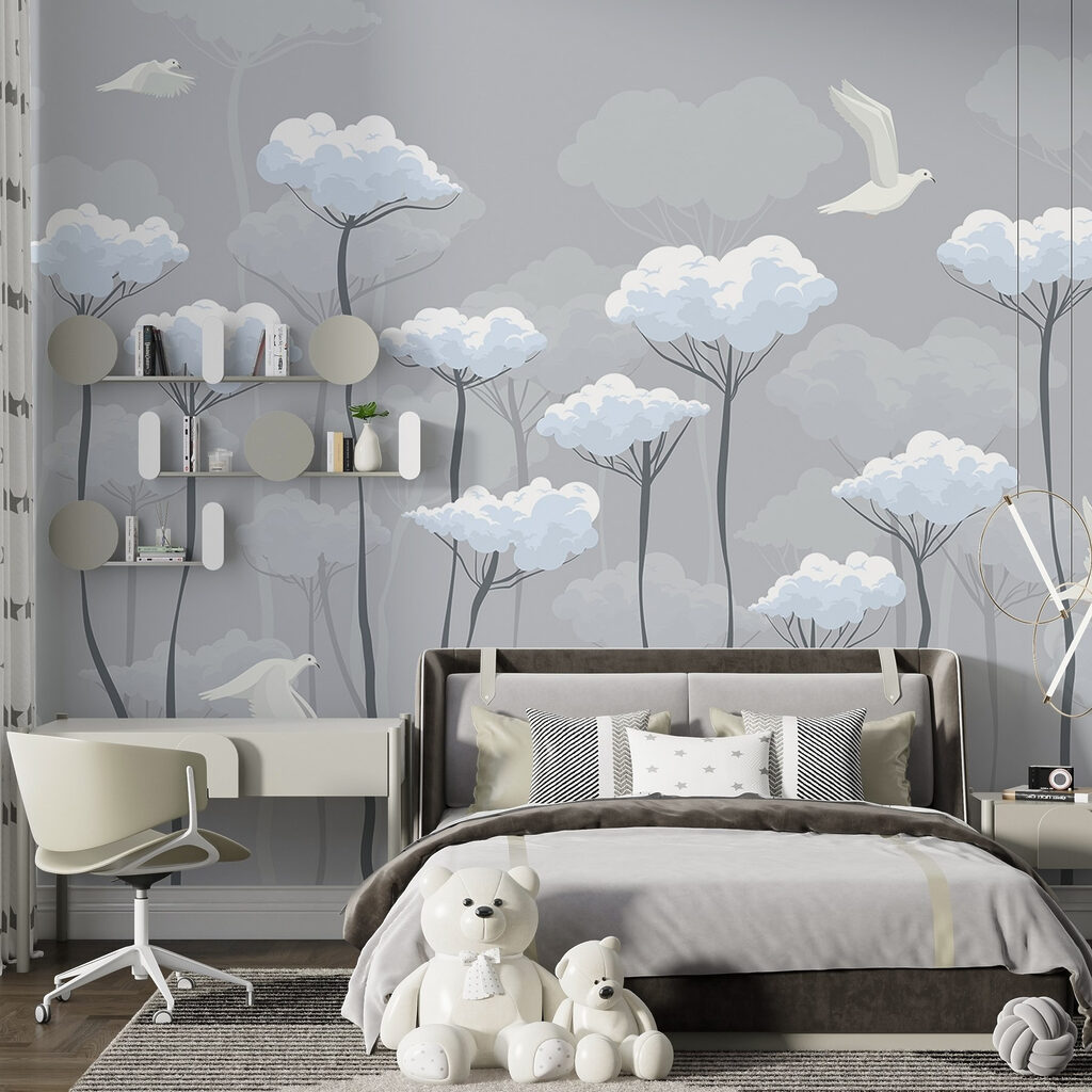 Birds flying in the clouds Birds flying in the clouds
