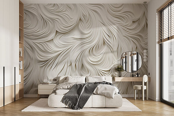 Découpage en papier blanc avec des lignes ondulées Découpage en papier blanc avec des lignes ondulées