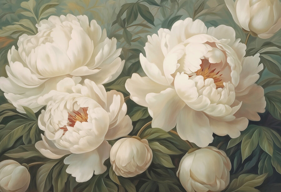 Des fleurs délicates dans une douce étreinte