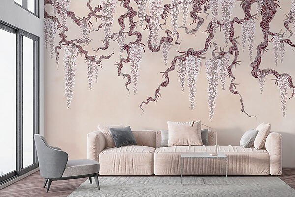 Peinture d'un arbre avec des fleurs Peinture d'un arbre avec des fleurs