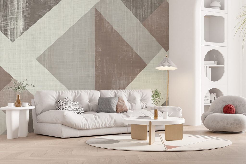 Abstract geometric design in muted tones Abstract geometric design in muted tones