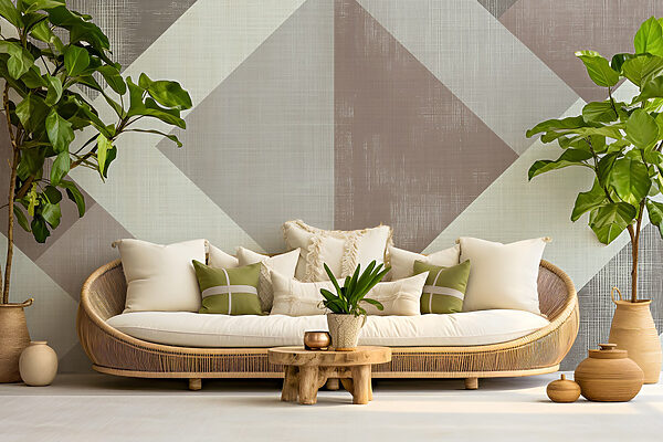 Abstract geometric design in muted tones Abstract geometric design in muted tones