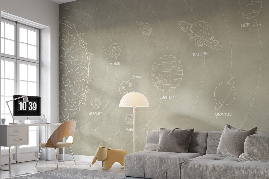 Diagramme des planètes et de leurs noms