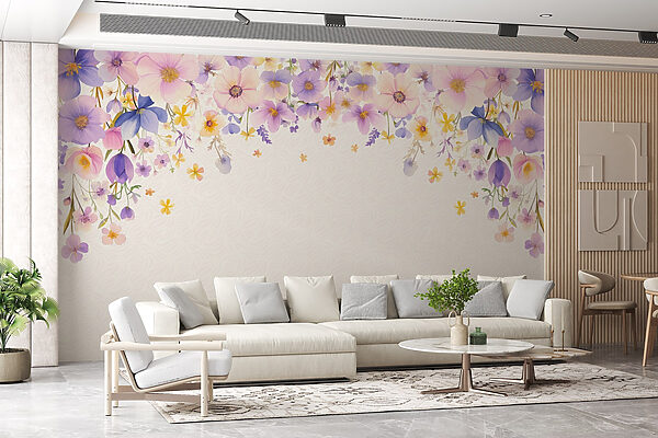 Groupe de fleurs sur fond blanc Groupe de fleurs sur fond blanc