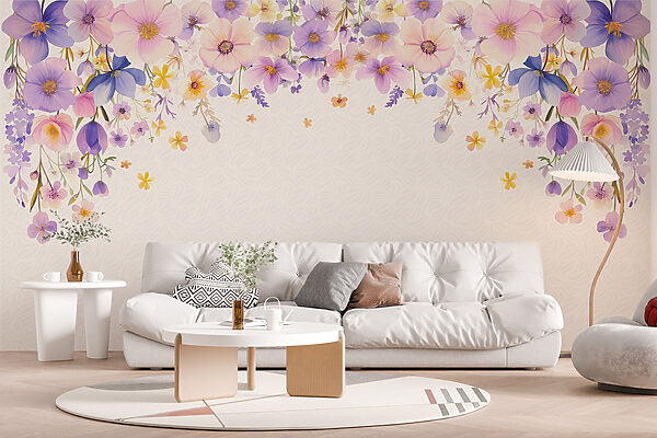 Groupe de fleurs sur fond blanc Groupe de fleurs sur fond blanc