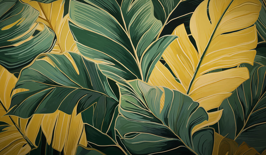 Feuilles vibrantes aux couleurs harmonieuses