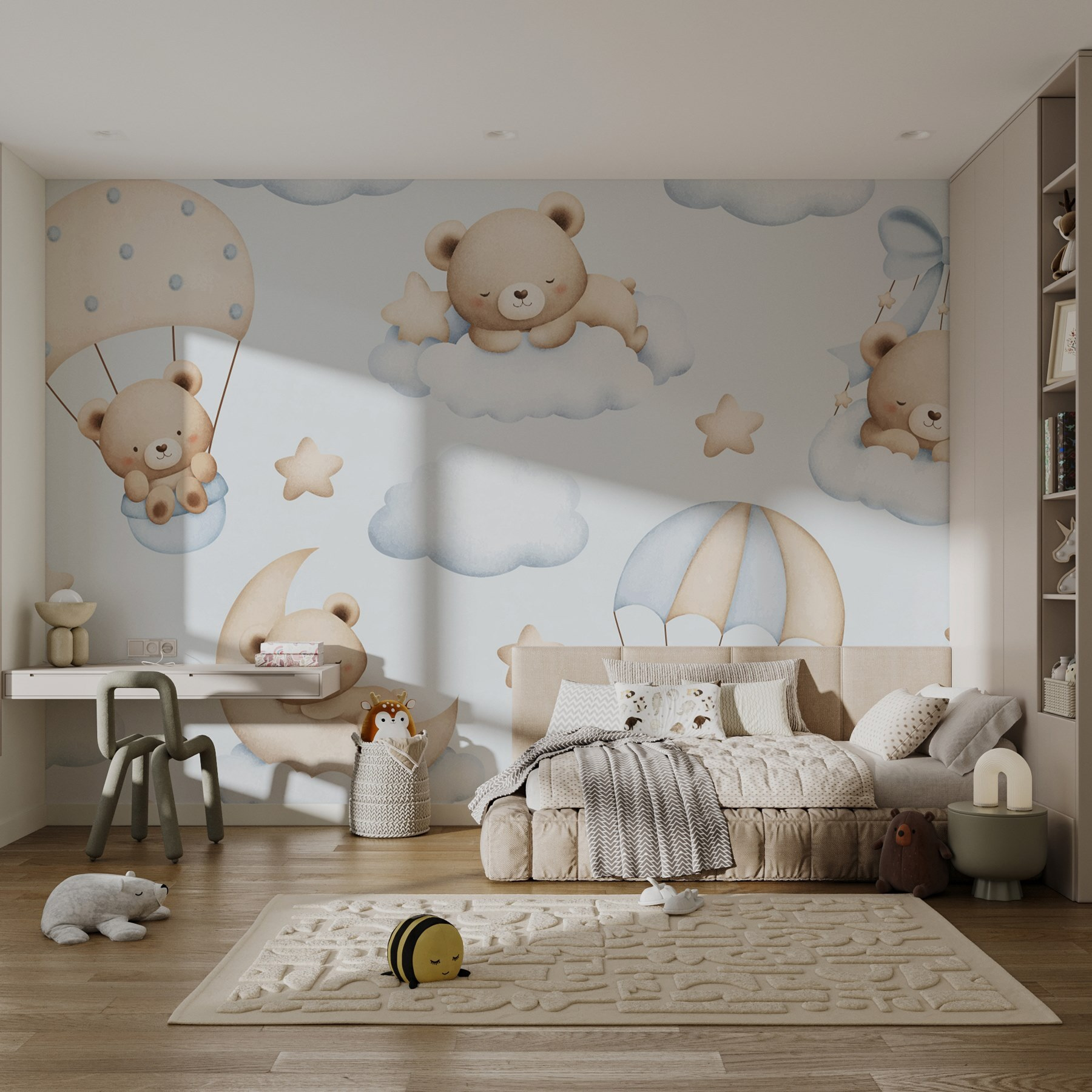 Seamless pattern of teddy bears