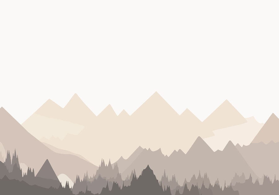 Papier peint Chaîne de montagnes avec des arbres – Image 4
