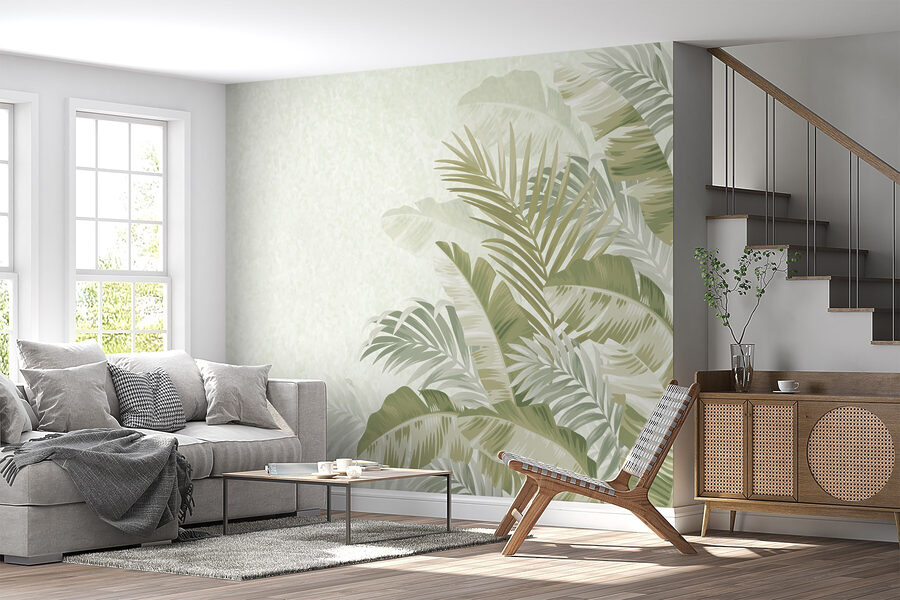 Motif d'arrière-plan de feuillage tropical calme