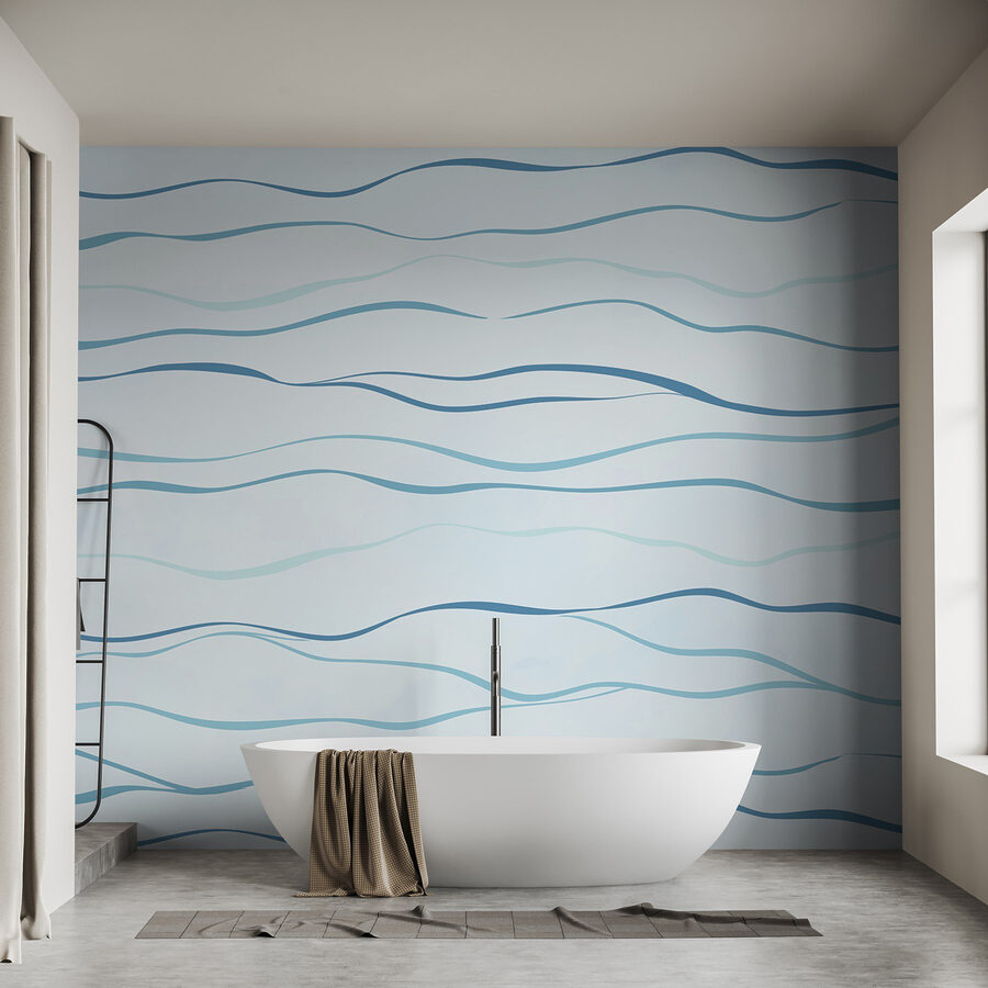 Motif bleu et blanc