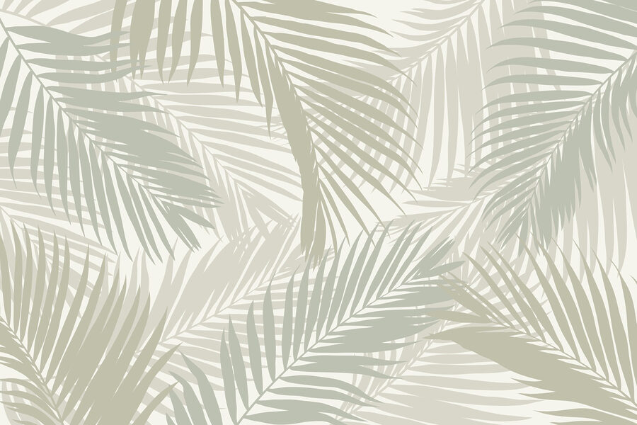 Motif de feuilles sur fond blanc