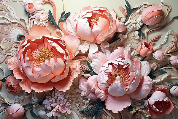 L'élégance florale dans des tons doux L'élégance florale dans des tons doux