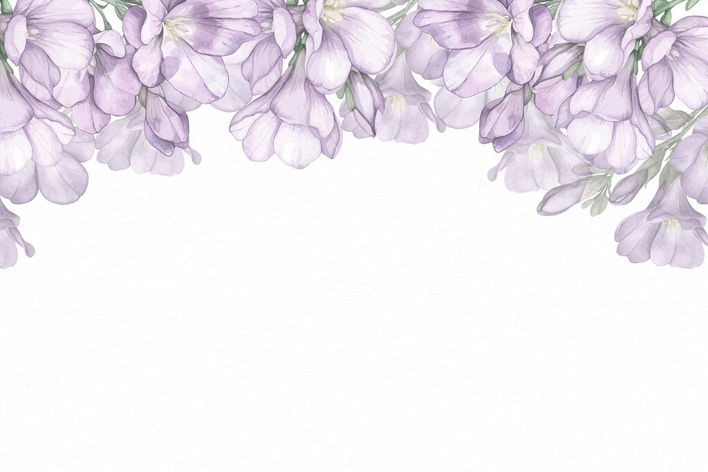 Row of purple flowers Row of purple flowers