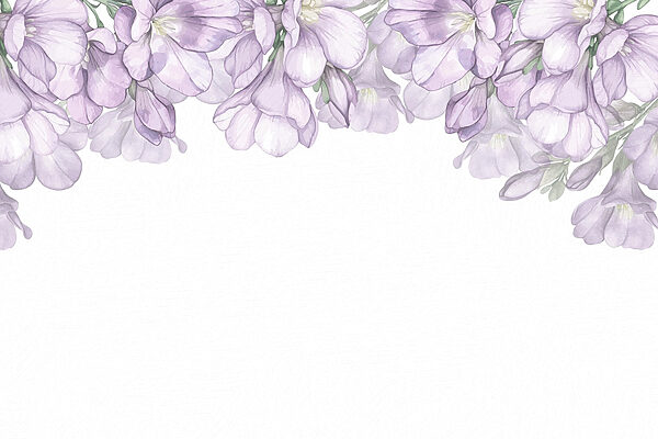 Row of purple flowers Row of purple flowers