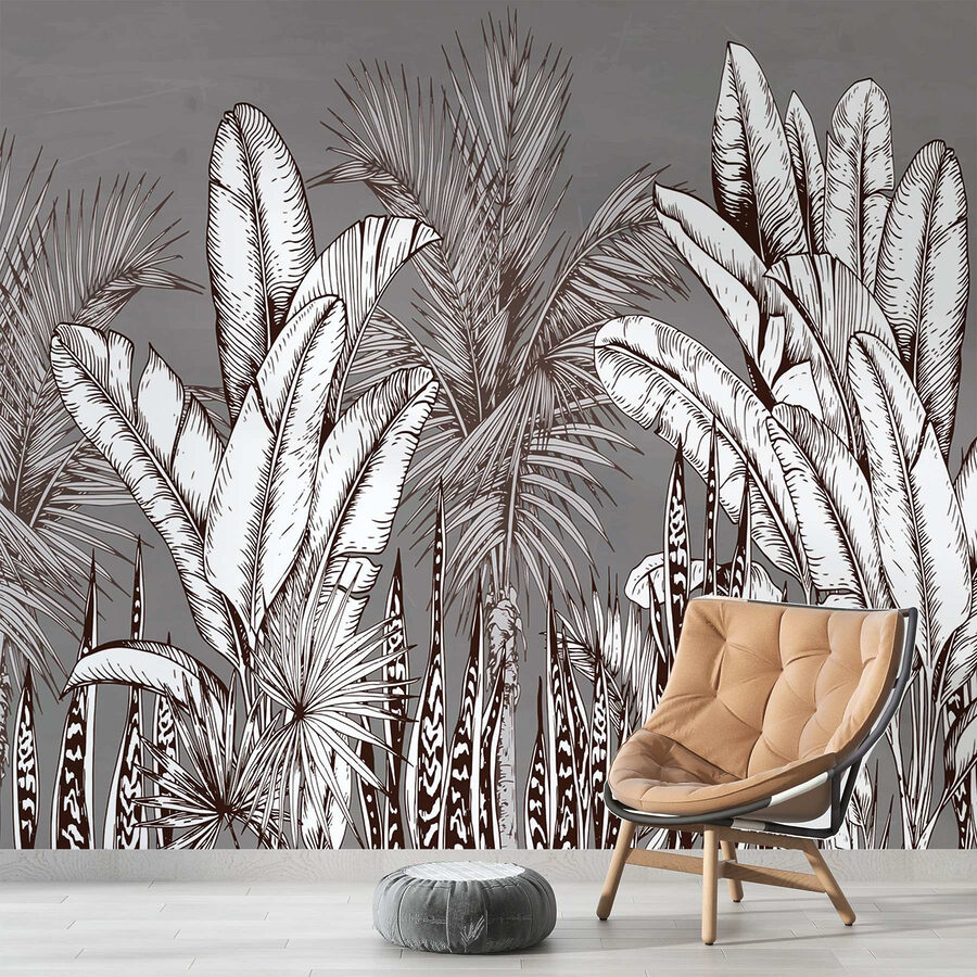 Groupe de plantes avec des feuilles différentes