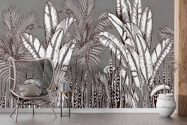Groupe de plantes avec des feuilles différentes Groupe de plantes avec des feuilles différentes