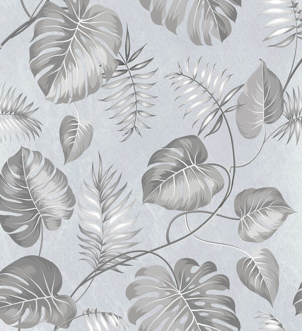 Motif floral gris et blanc Motif floral gris et blanc